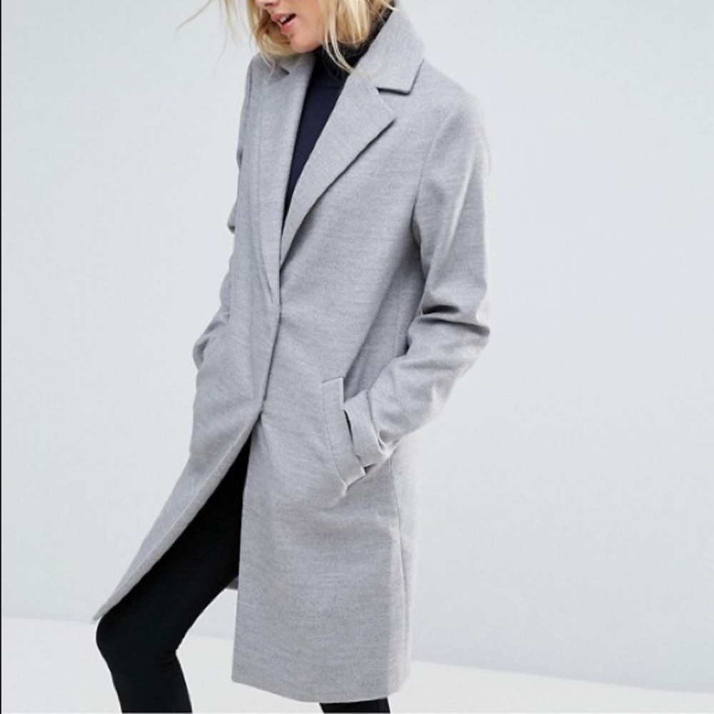 New Look Asos long grey coat